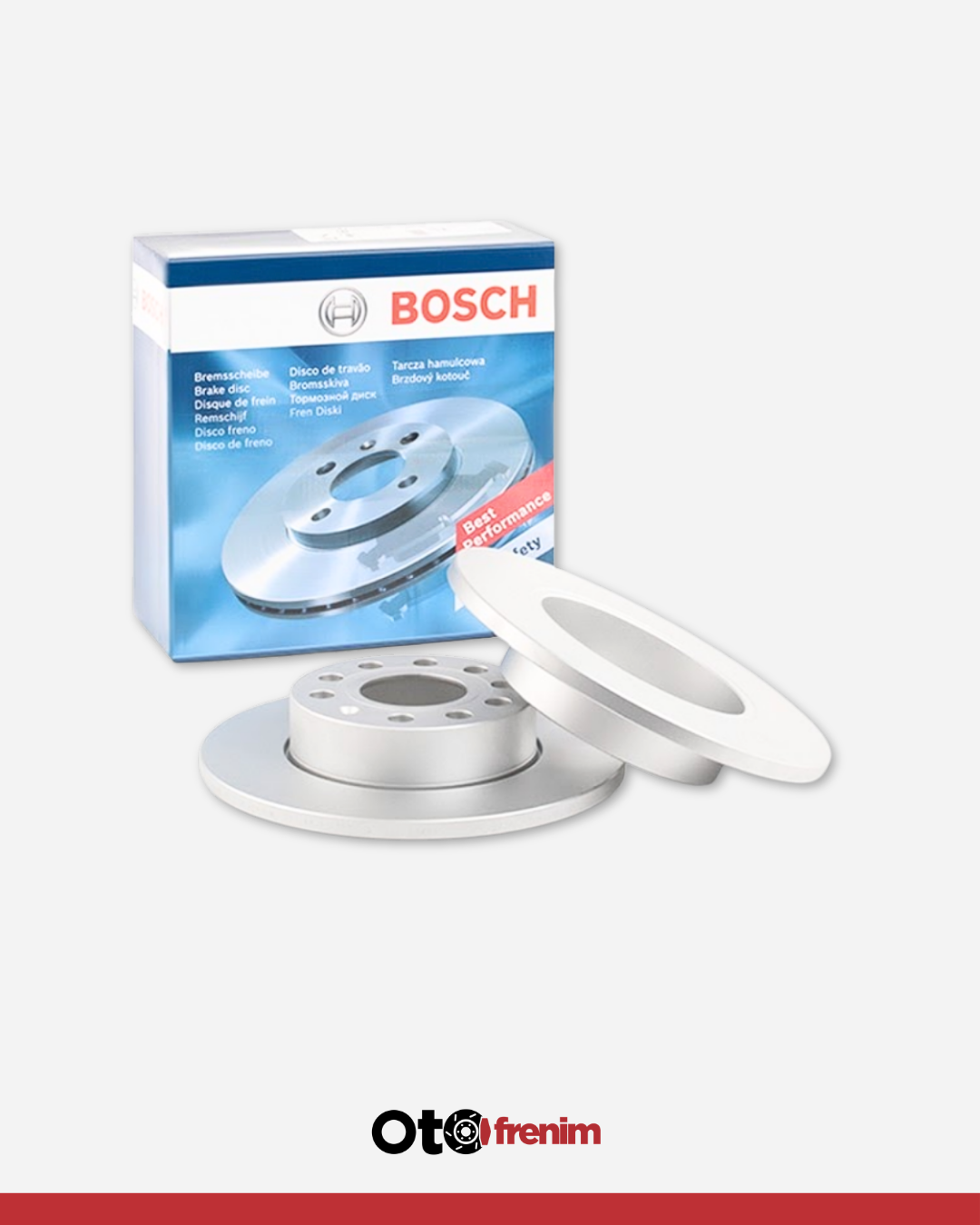 Bosch VW GOLF V-VI-OCTAVIA 04>TOLEDO III ALTEA 04>LEON 04>CADDY III A3 03>(255x10x9DL)ARKA FREN DİSKİ